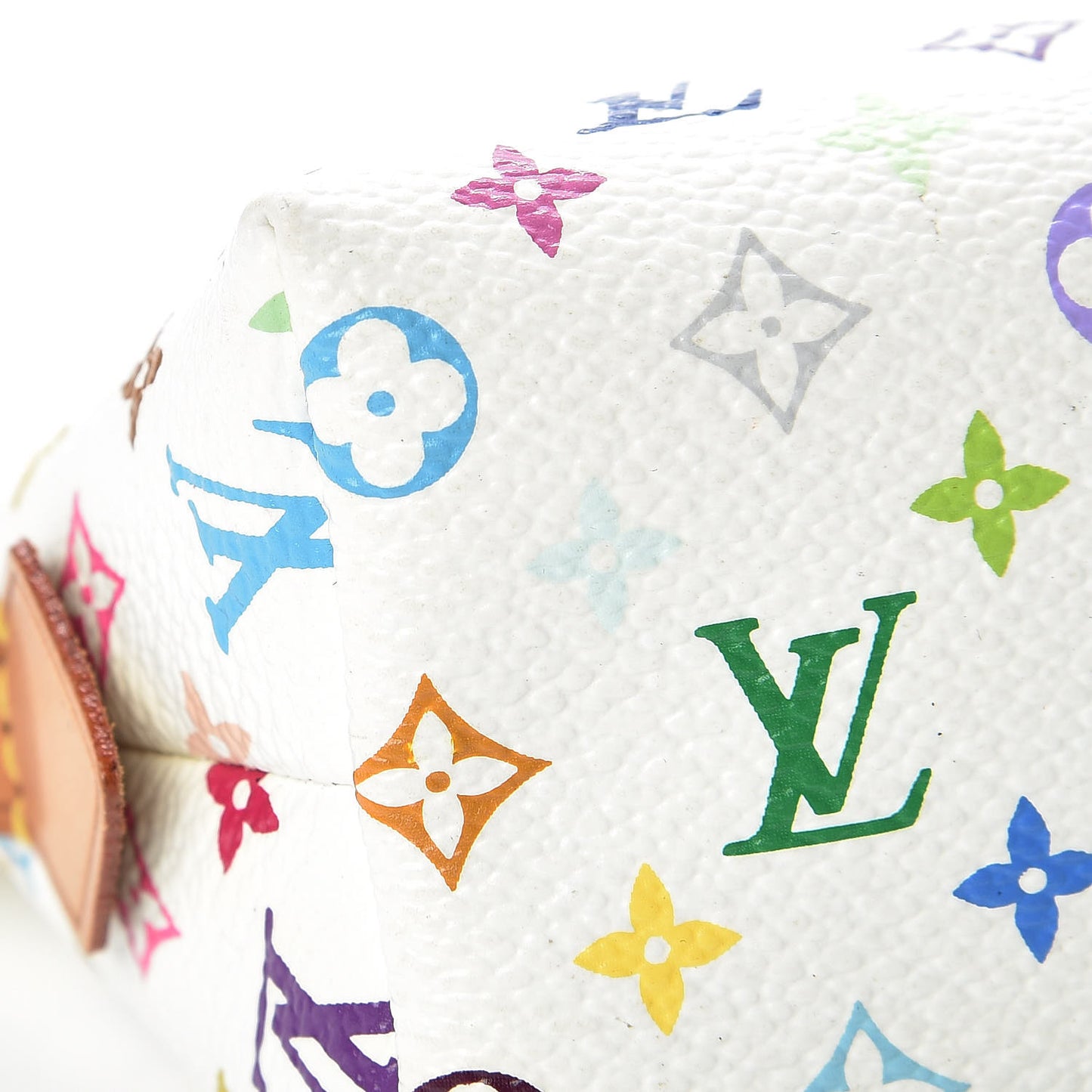Monogram Multicolor Cosmetic Pouch White Litchi