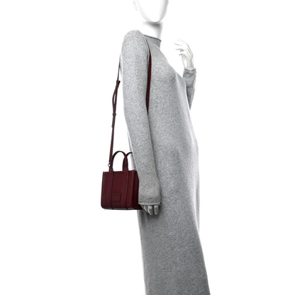 Marc Jacobs Grained Calfskin Mini The Tote Bag Cherry 2 of 11