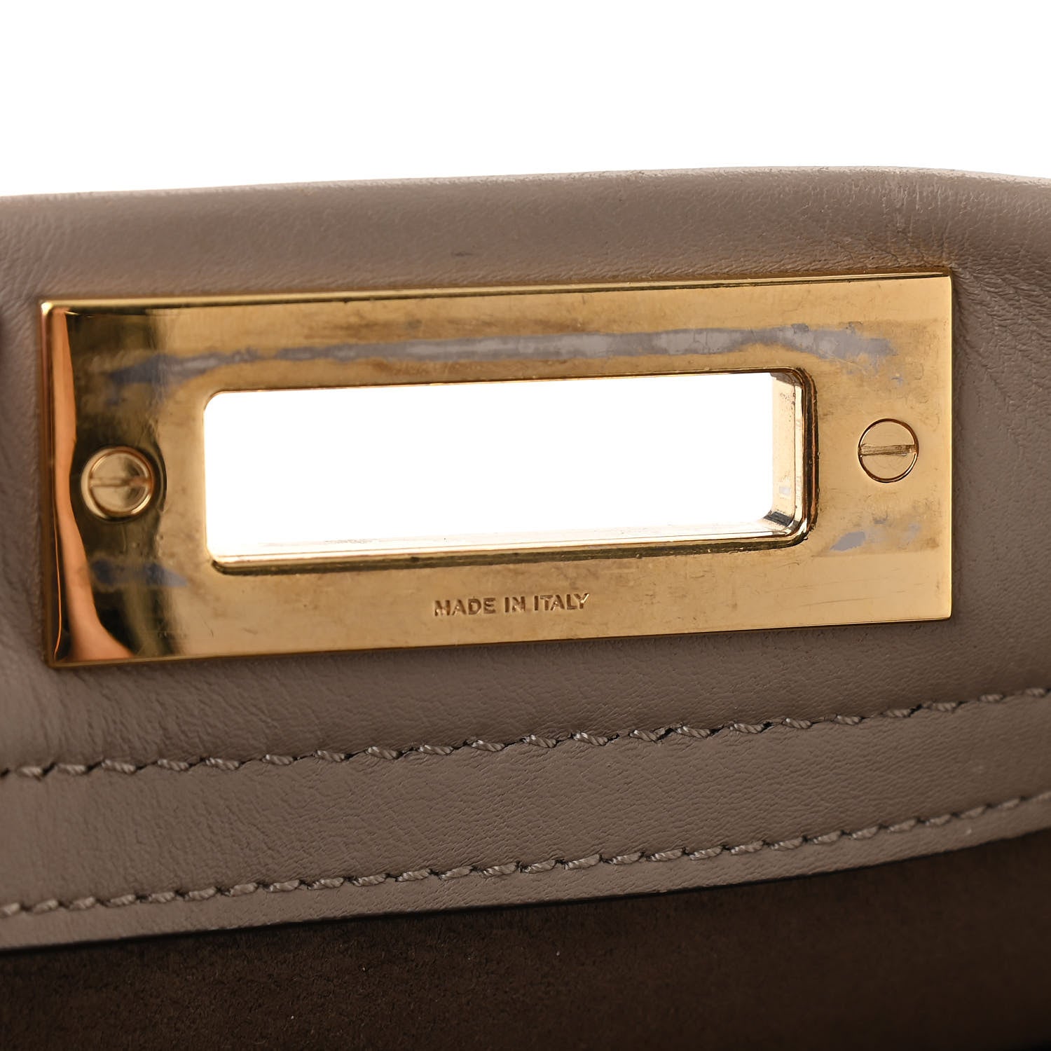 Fendi Vitello Seta Plexiglass Tortoise Medium Peekaboo Iconic Satchel Tortora 6 of 13
