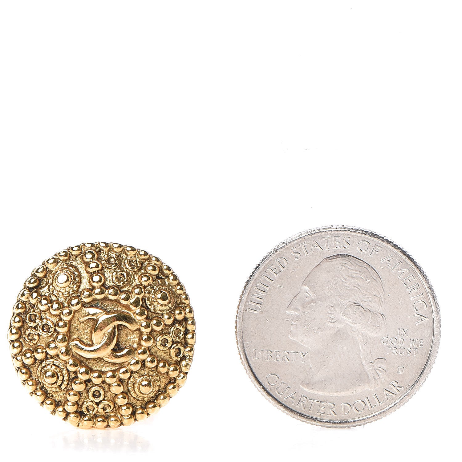 Chanel CC Cufflinks Gold 2 of 4
