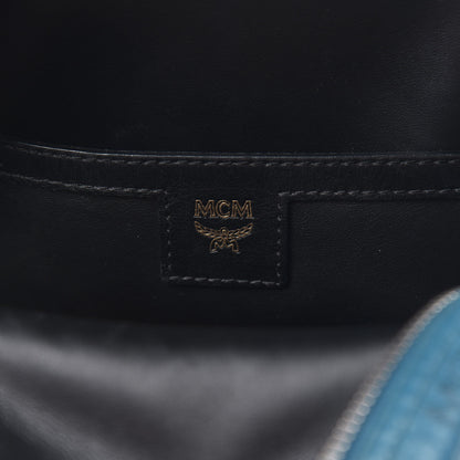 MCM Visetos Side Stud Mini Stark Backpack Teal 5 of 11