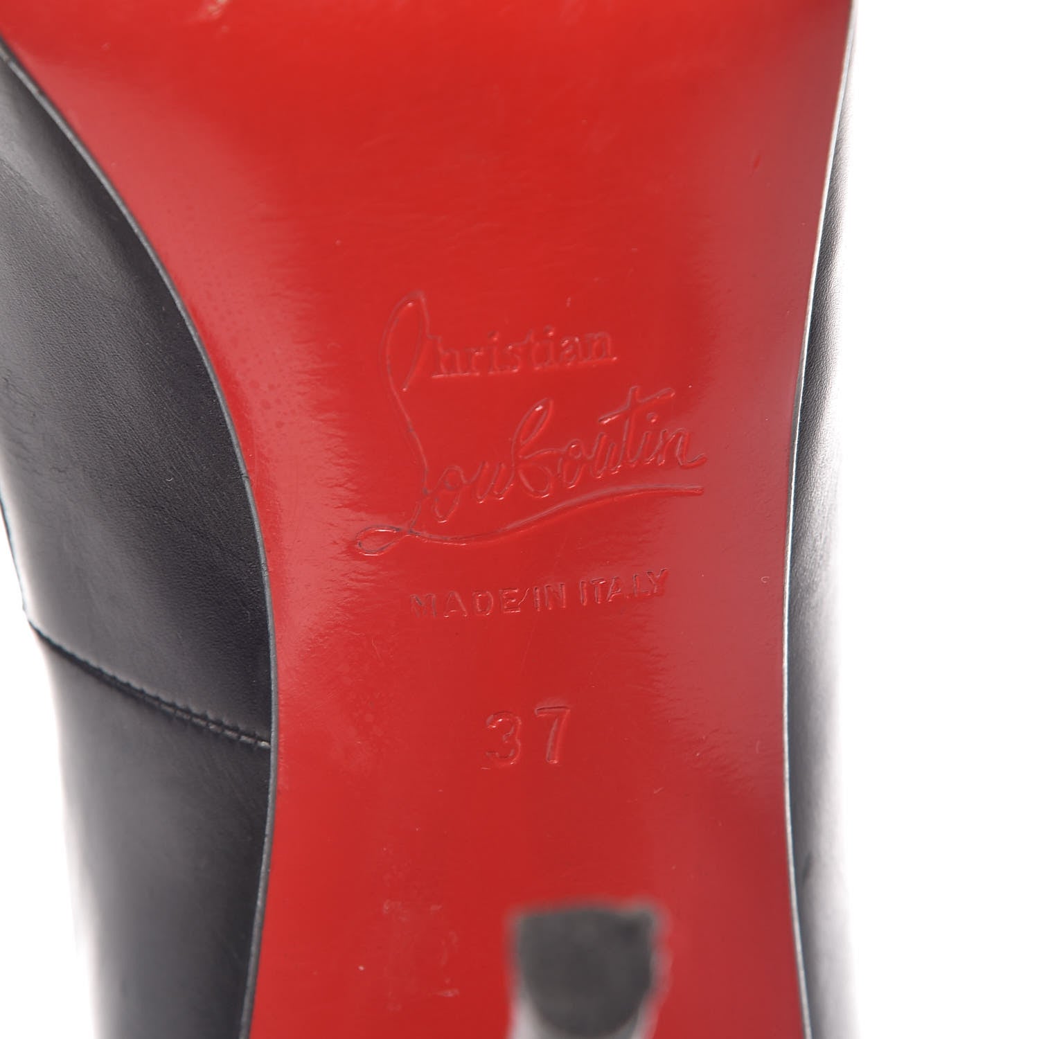 Christian Louboutin Kid Very Prive 120 Pumps 37 Black Red 8 of 12