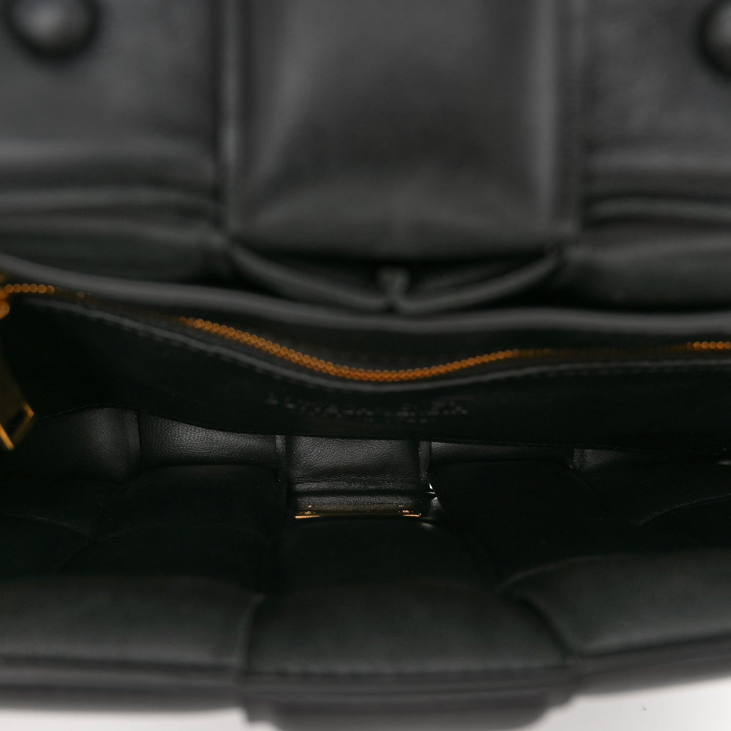 Lambskin Maxi Intreccio Padded Chain Cassette Crossbody Bag Black