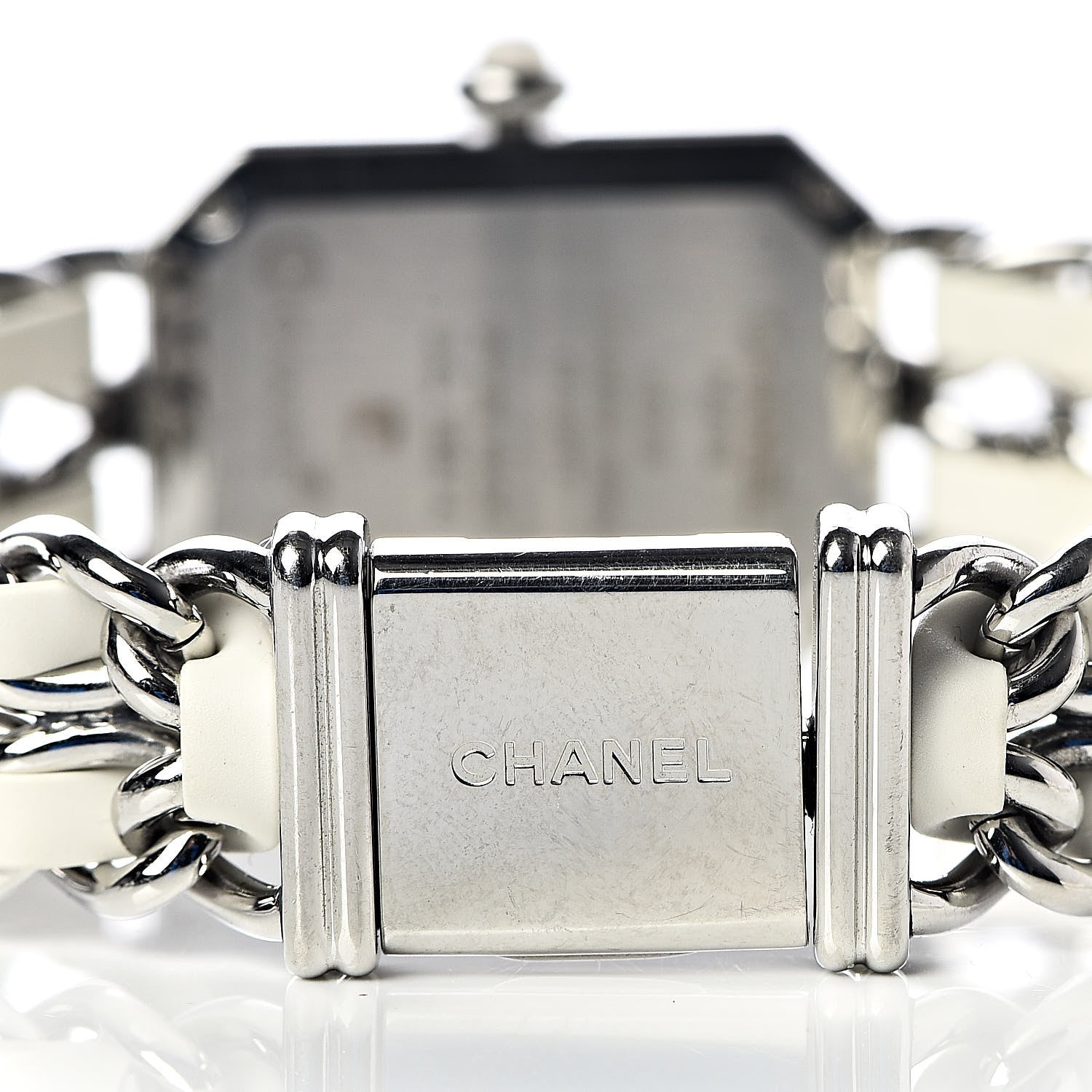 Chanel Stainless Steel Lambskin Mother of Pearl 20mm Chain Premiere Quartz Watch White L 8 of 9