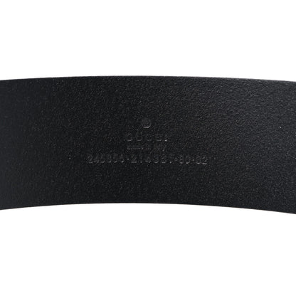 Gucci Calfskin Lovely Heart GG 40mm Belt 80 32 Black 3 of 4