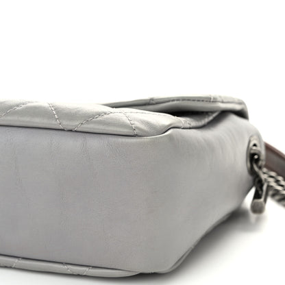 Chanel Calfskin Large Country Chic Flap Grey 10 of 11