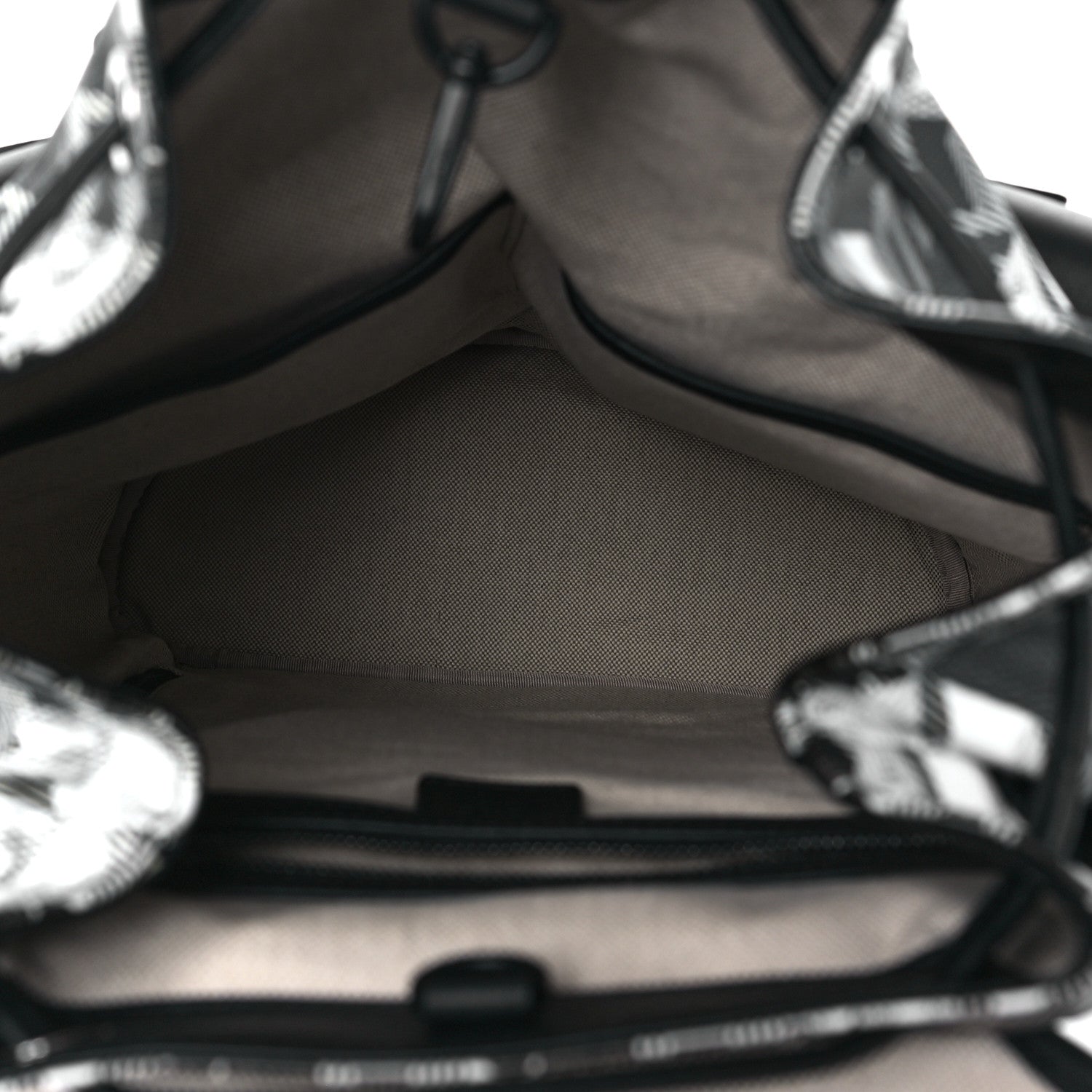 MCM Cubic Monogram Medium Bradenburg Backpack Black White 5 of 9