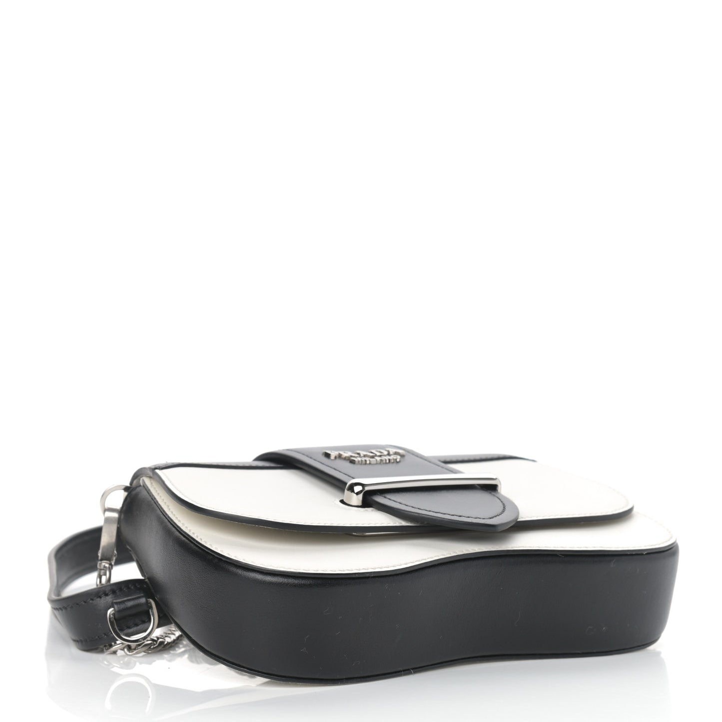 City Calfskin Sidonie Belt Bag White Black