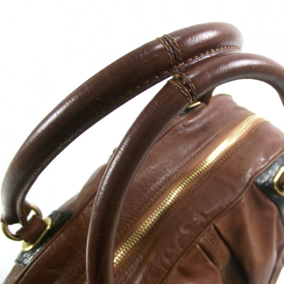 Marc Jacobs Leather Striping Bowler Chestnut 7 of 13