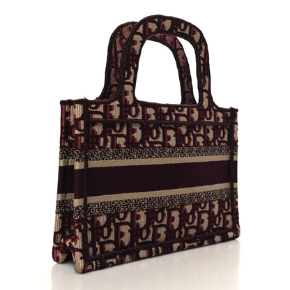 Christian Dior Oblique Mini Book Tote Burgundy Multicolor 3 of 13