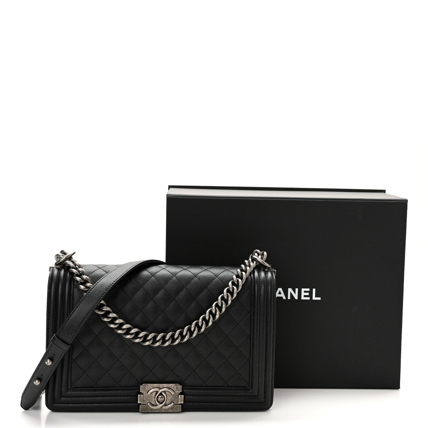 Chanel Caviar Quilted New Medium Boy Flap Black 11 of 11