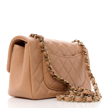 Chanel Lambskin Quilted Mini Rectangular Flap Brown 3 of 15