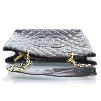 Chanel Caviar Grand Shopping Tote GST Dark Brown GHW 5 of 9