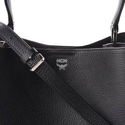 MCM Grained Calfskin Visetos Medium Sarah Hobo Black 8 of 8