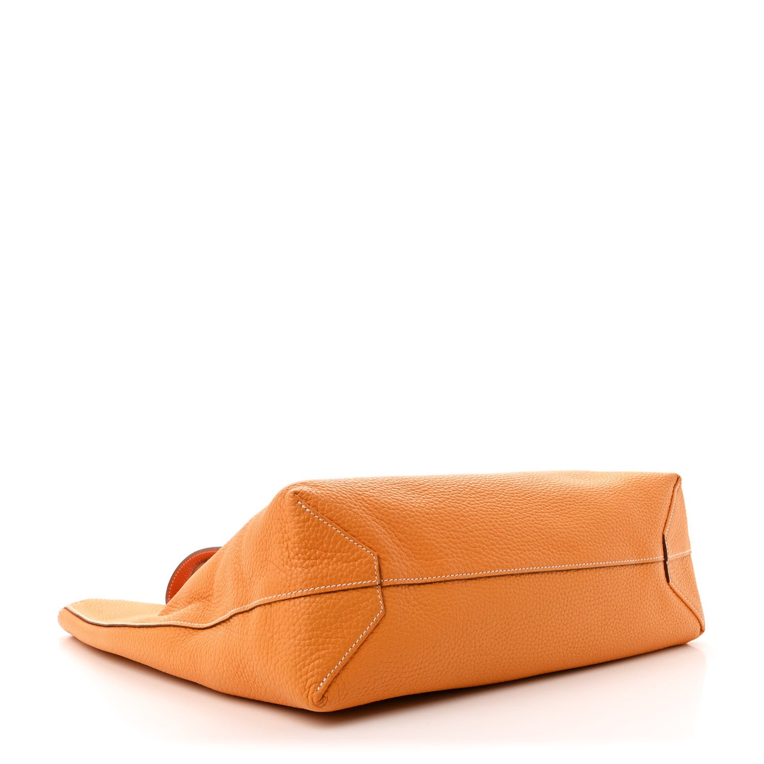 Hermes Taurillon Clemence Double Sens 36 Reversible Tote Moutarde Orange 7 of 17