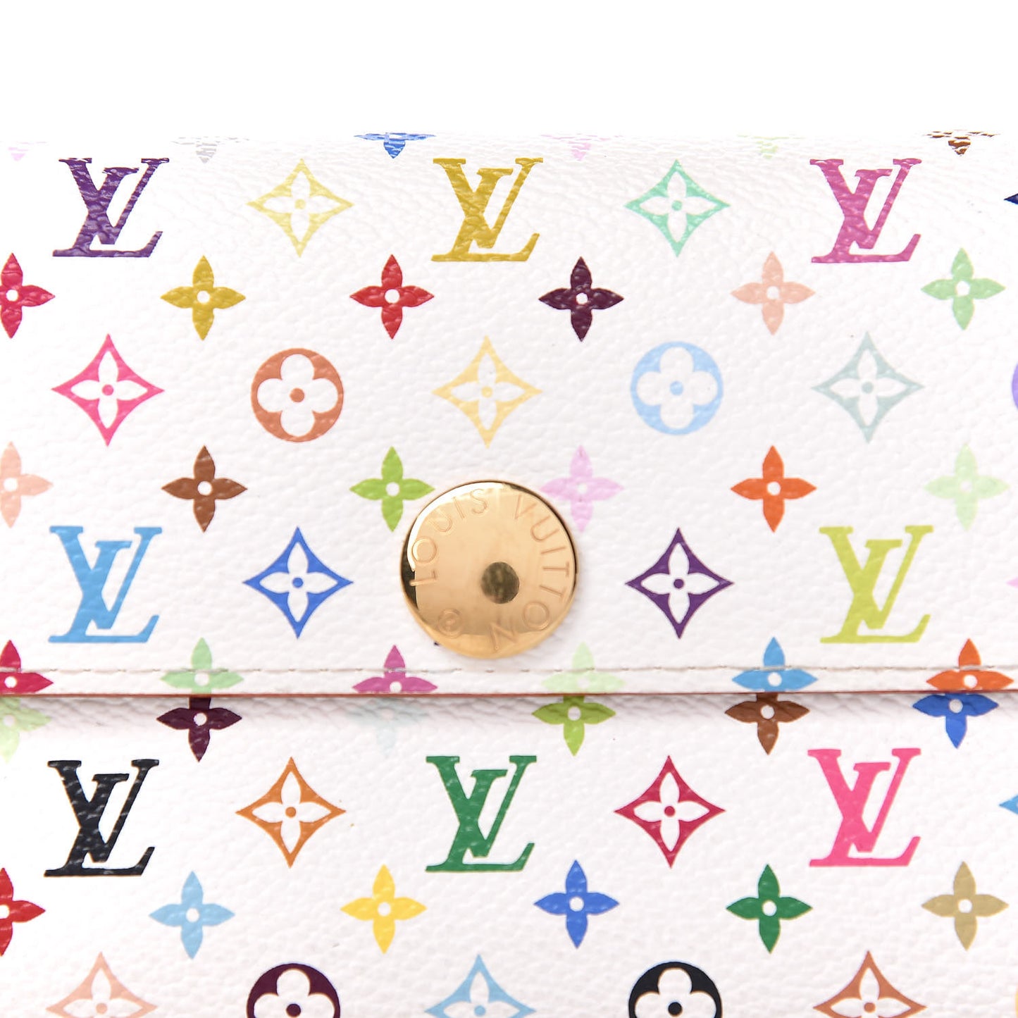 Monogram Multicolor Sarah Wallet White