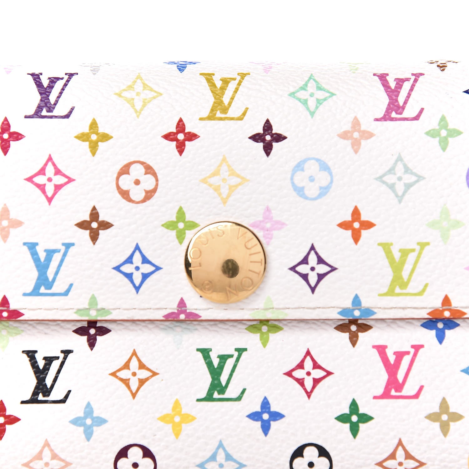 Louis Vuitton Monogram Multicolor Sarah Wallet White 9 of 10