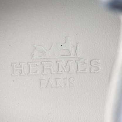 Hermes Technical Knit Suede Heros Sneakers 37 White Naturel 9 of 11