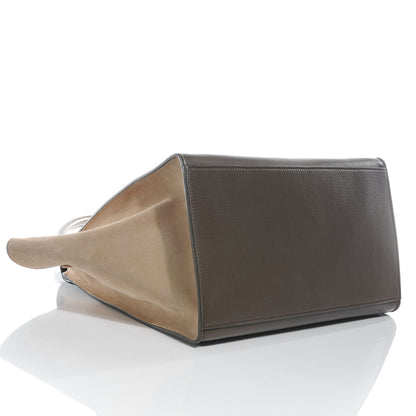 Celine Calfskin and Suede Large Tri-Color Trapeze Olive 4 of 9