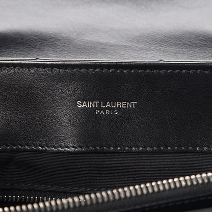Saint Laurent Calfskin Y Quilted Monogram Medium Loulou Chain Satchel Black 6 of 13