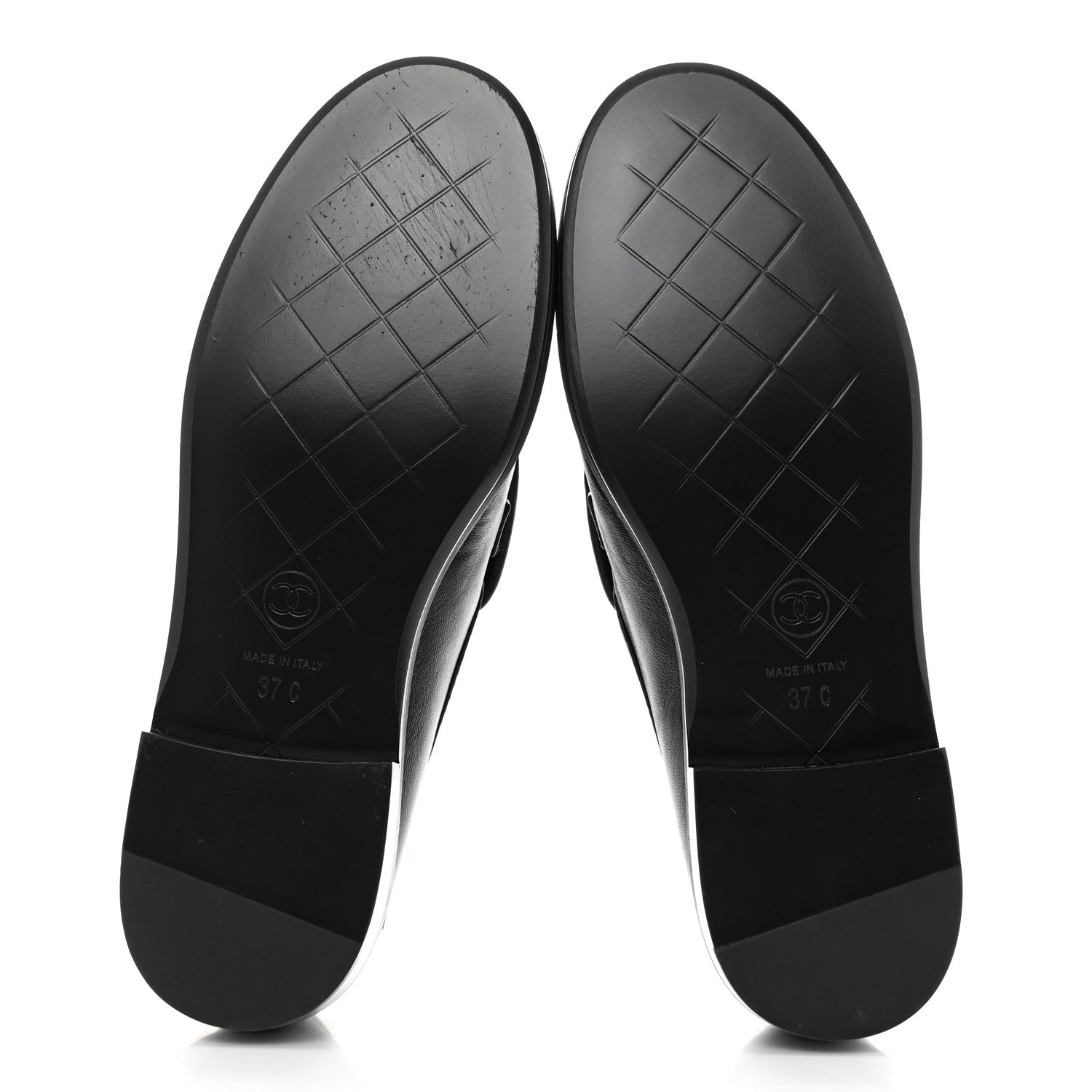 Chanel Lambskin Quilted CC Turnlock Loafers 37 Black 5 of 8