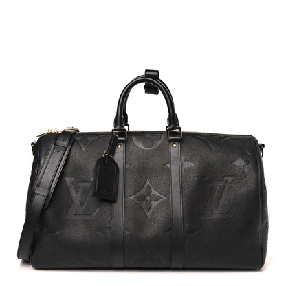 Louis Vuitton Empreinte Monogram Giant Keepall Bandouliere 45 Black 1 of 9