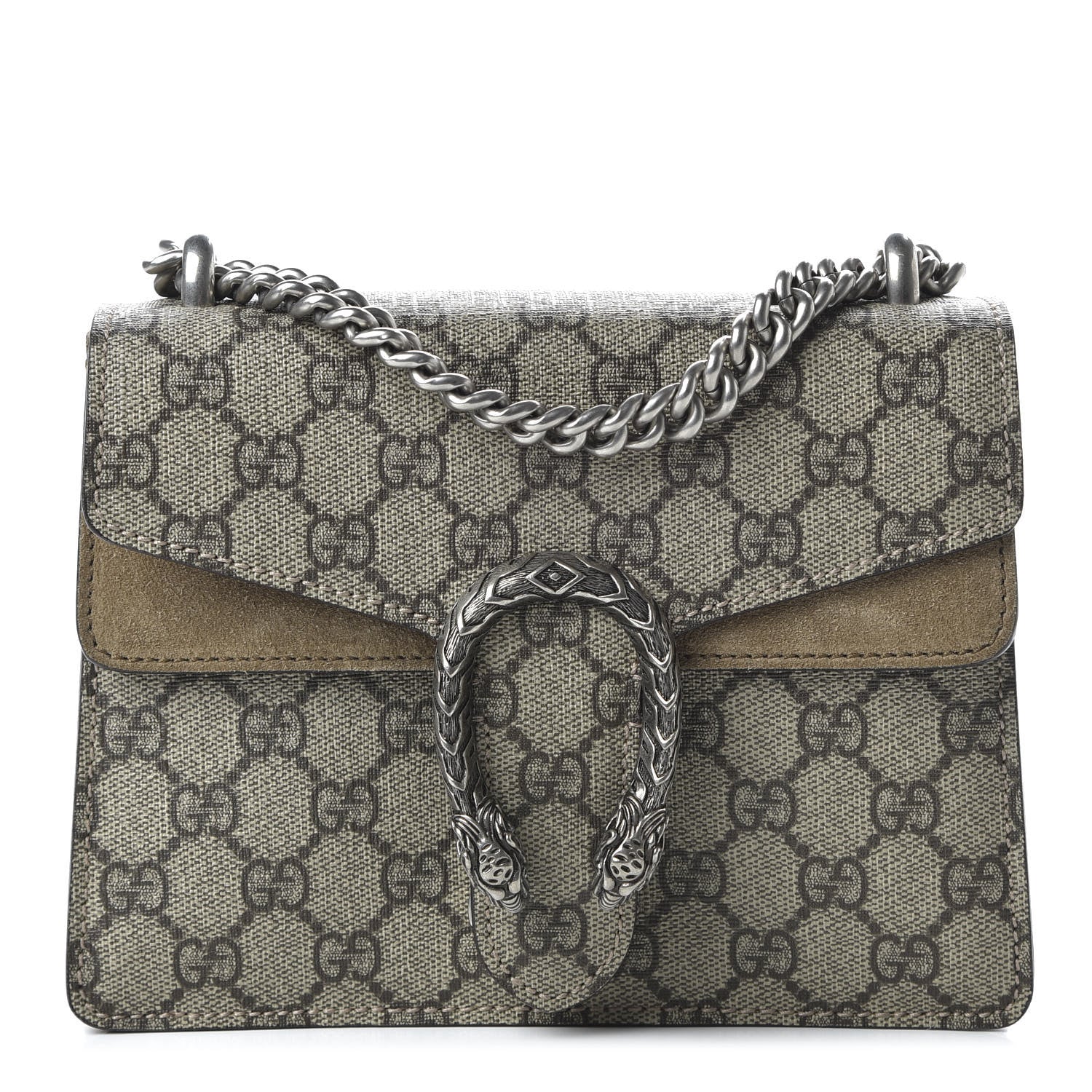 Gucci GG Supreme Monogram Mini Dionysus Shoulder Bag Taupe 1 of 11