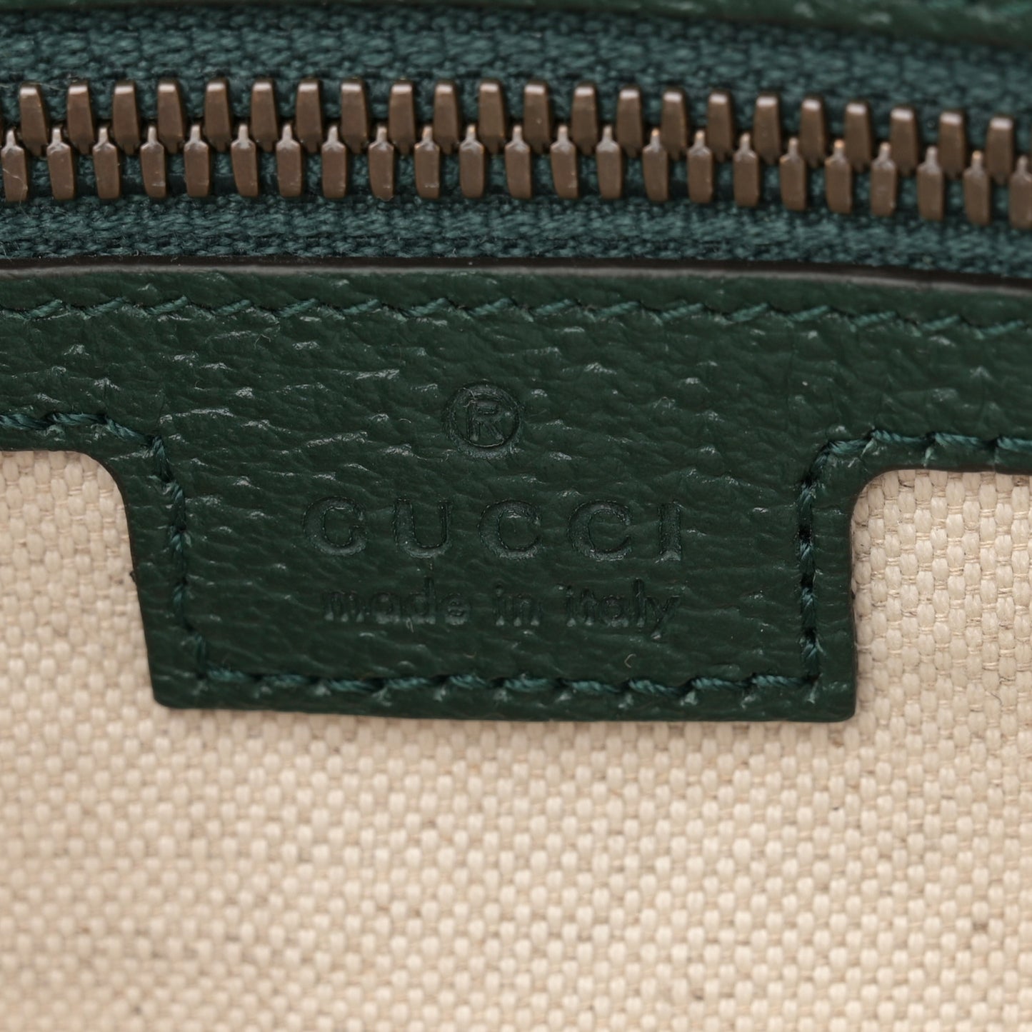Monogram GG Mignon Textured Dollar Calfskin GG Supreme Monogram Quilted Mini GG Belt Bag Green Beige Ebony