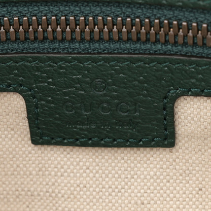 Gucci Monogram GG Mignon Textured Dollar Calfskin GG Supreme Monogram Quilted Mini GG Belt Bag Green Beige Ebony 6 of 12