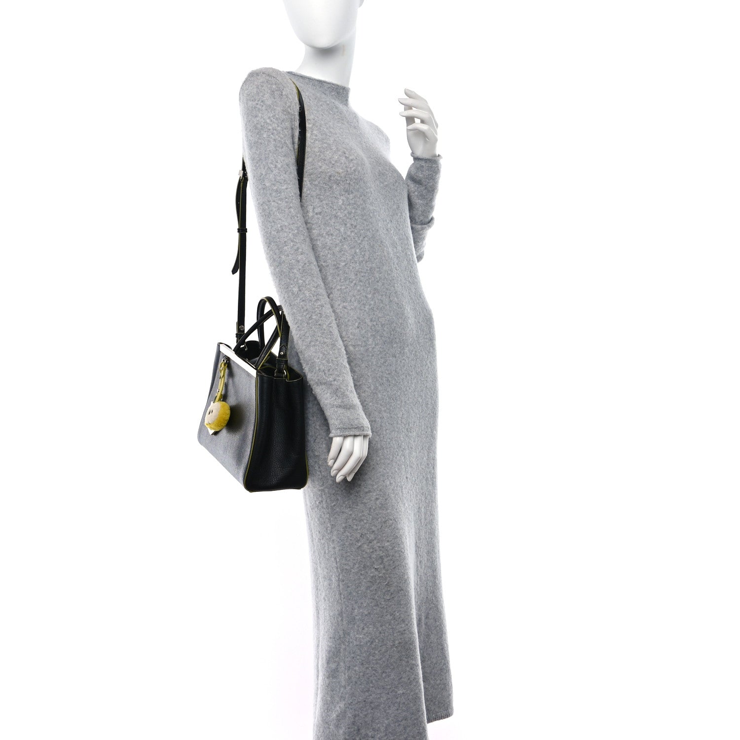 Fendi Vitello Elite Apple Charm Petite 2Jours Tote Black 2 of 8