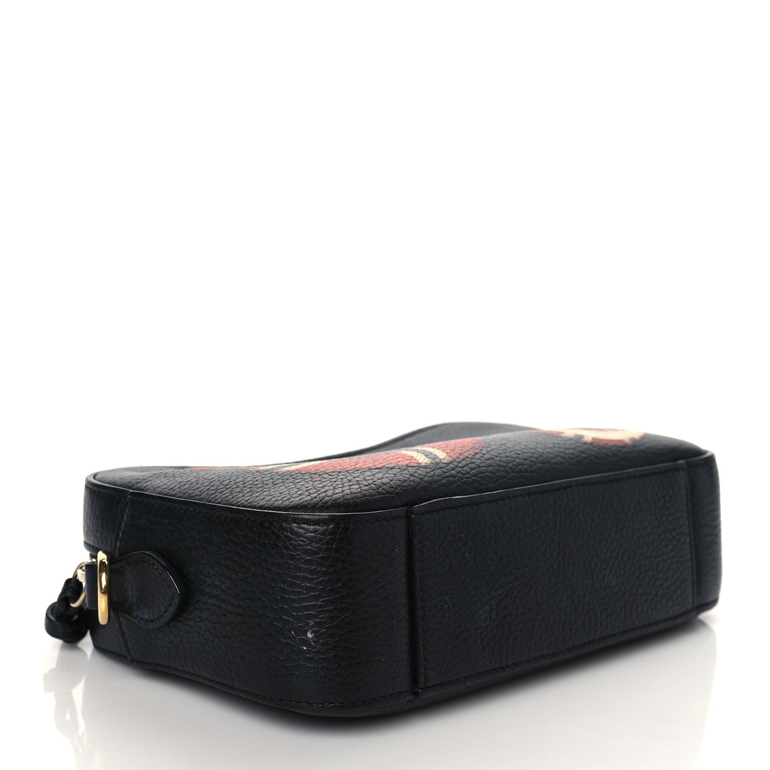 Gucci Grained Calfskin Sylvie Web Kingsnake Small Camera Bag Black Multicolor 4 of 11