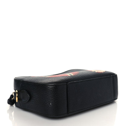 Gucci Grained Calfskin Sylvie Web Kingsnake Small Camera Bag Black Multicolor 4 of 11