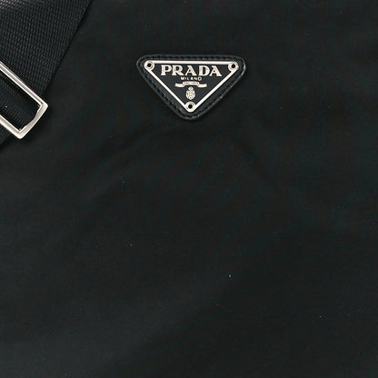 Prada Nylon Flat Messenger Bag Black 8 of 11