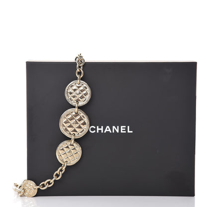 Chanel Quilted Medallion Chain Belt Necklace 90 Gold 7 of 7