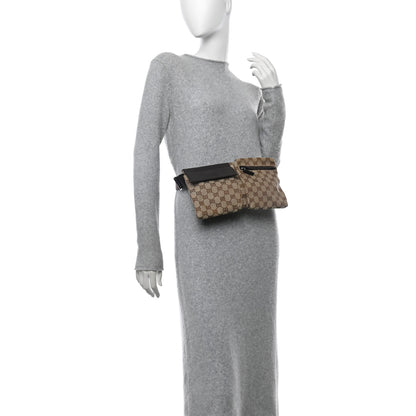 Gucci GG Monogram Double Pocket Belt Bag Dark Brown 2 of 10