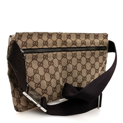 Gucci GG Monogram Double Pocket Belt Bag Dark Brown 3 of 11