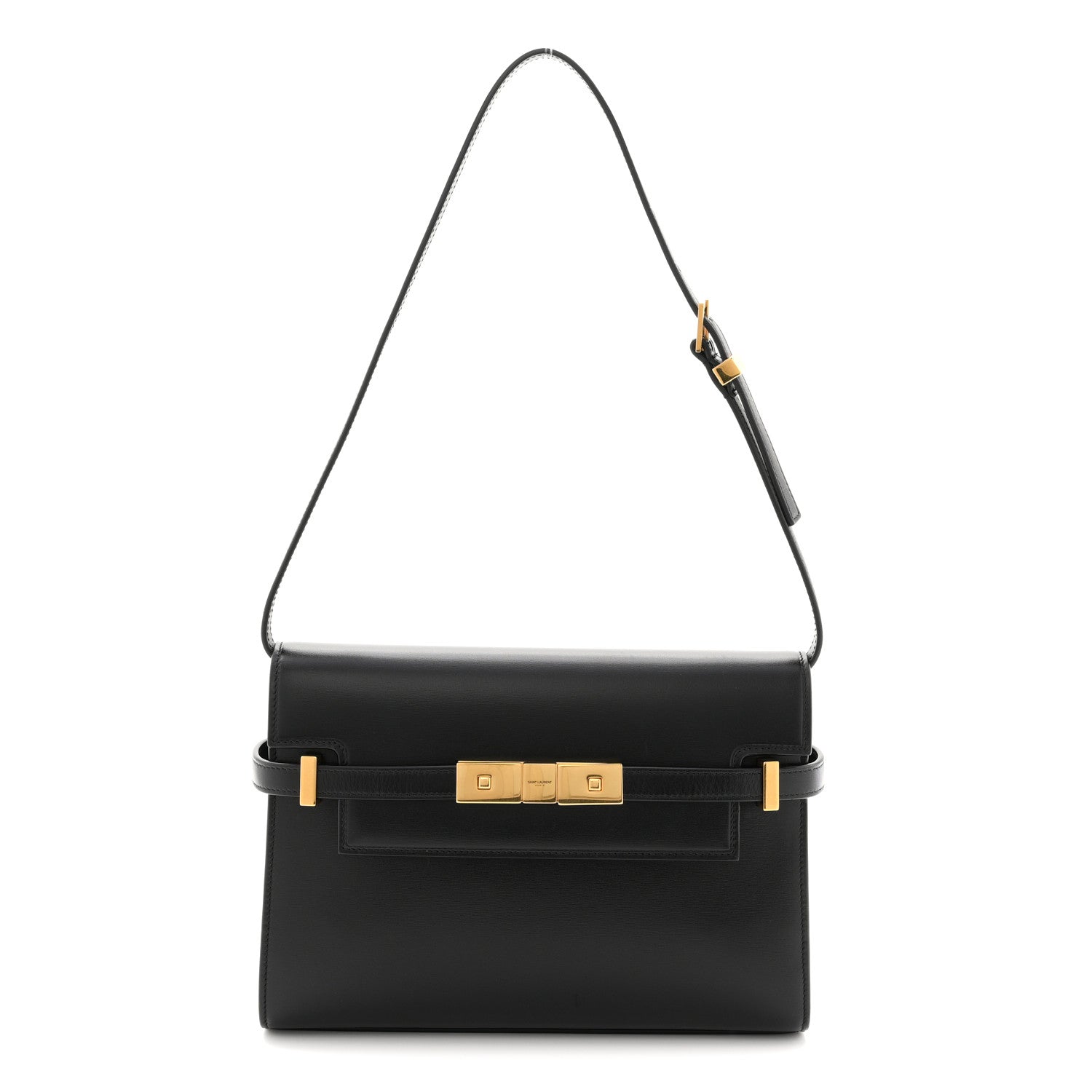 Saint Laurent Smooth Calfskin Small Manhattan Shoulder Bag Black 1 of 11