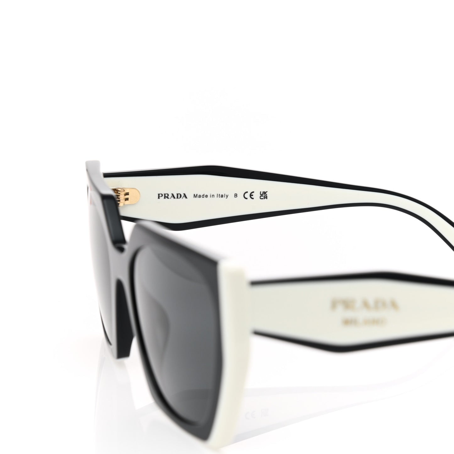 Acetate Sunglasses SPR 15W Black White