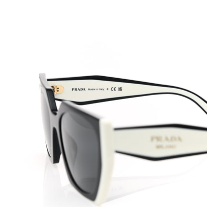 Prada Acetate Sunglasses SPR 15W Black White 5 of 7