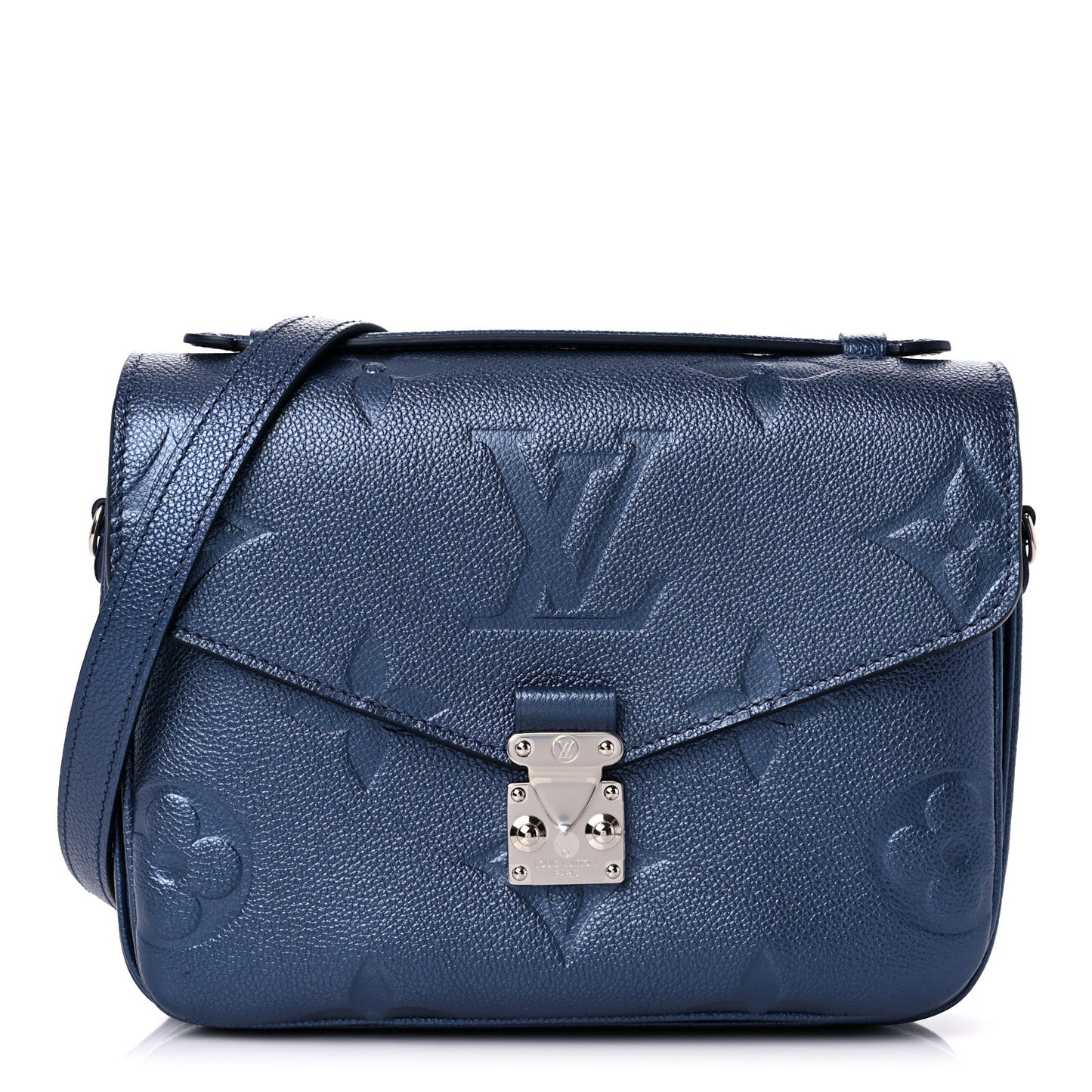 Metallic Empreinte Monogram Giant Pochette Metis Navy Nacre