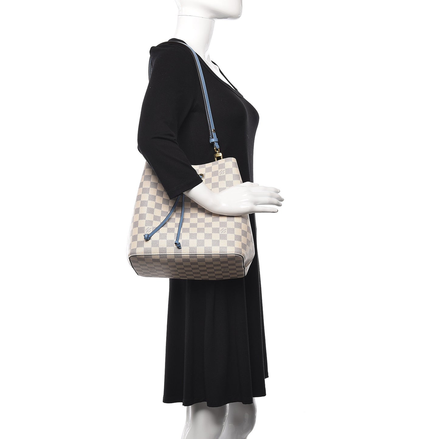 Damier Azur Neonoe MM Bleuet