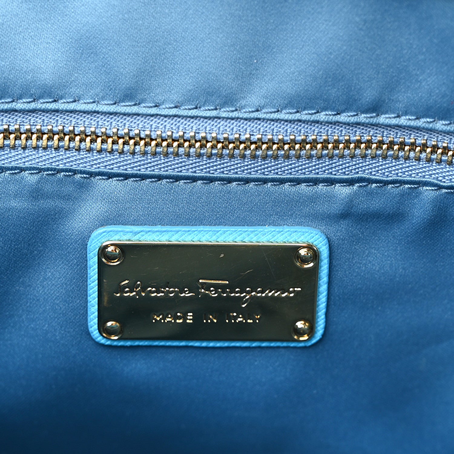 Salvatore Ferragamo Printed Calfskin Beky Tote Cielo 6 of 11