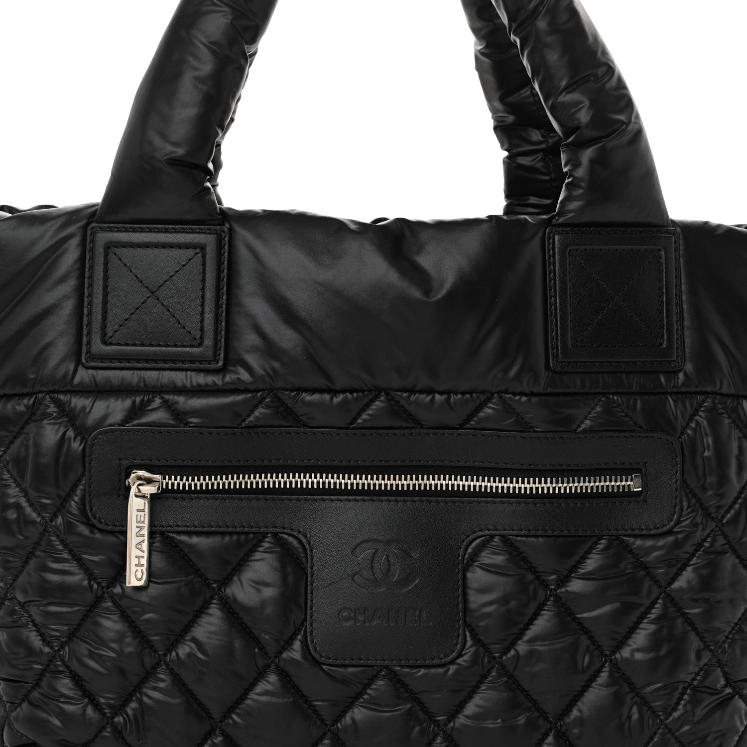 Chanel Nylon Quilted Small Coco Cocoon Tote Black 8 of 10