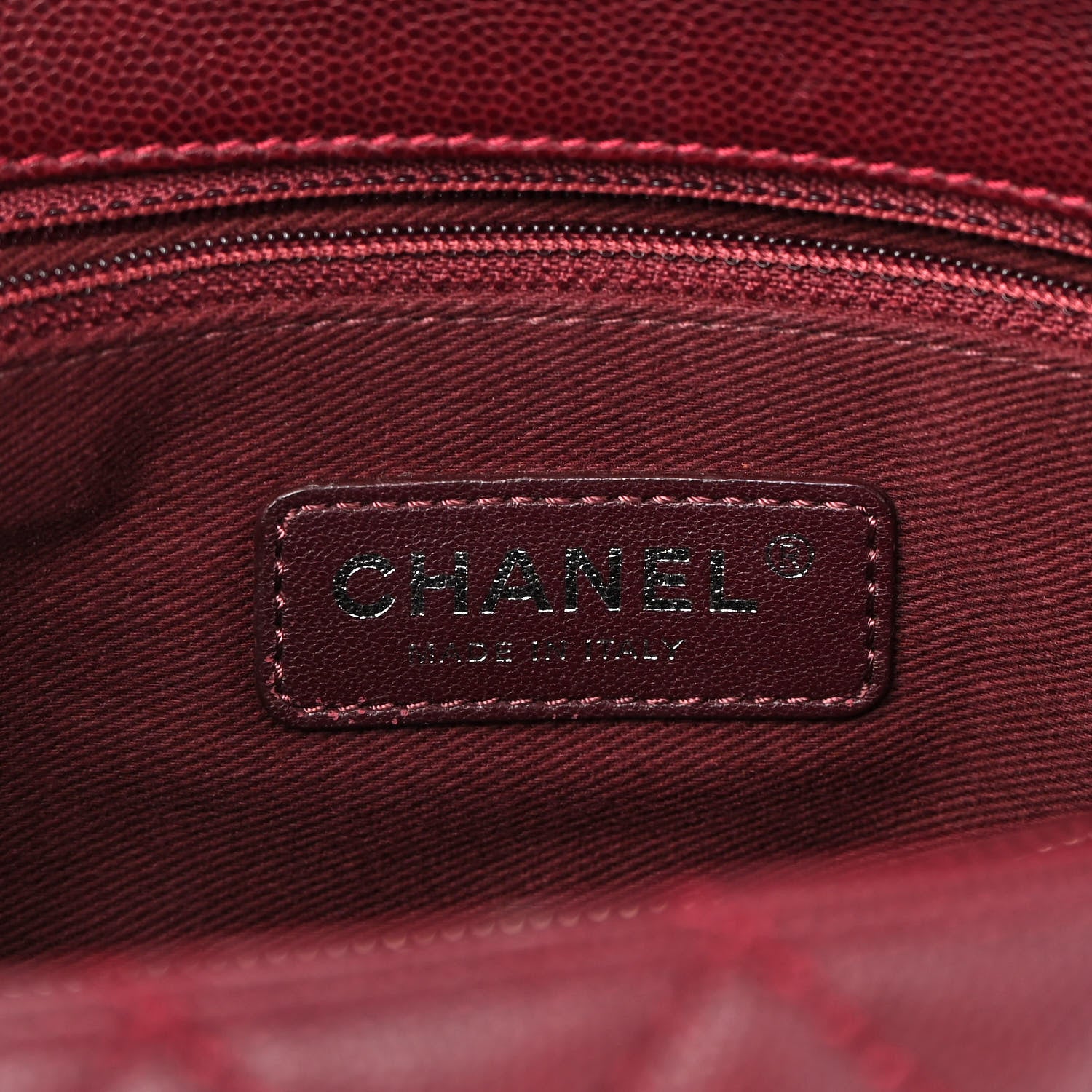 Chanel Caviar Quilted Small Coco Handle Flap Burgundy 6 of 9