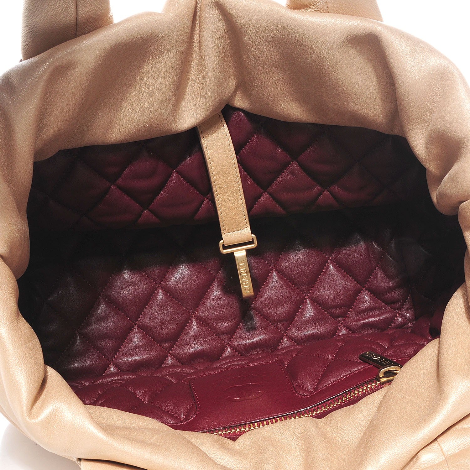 Chanel Lambskin Small Coco Cocoon Reversible Tote Light Gold 7 of 7