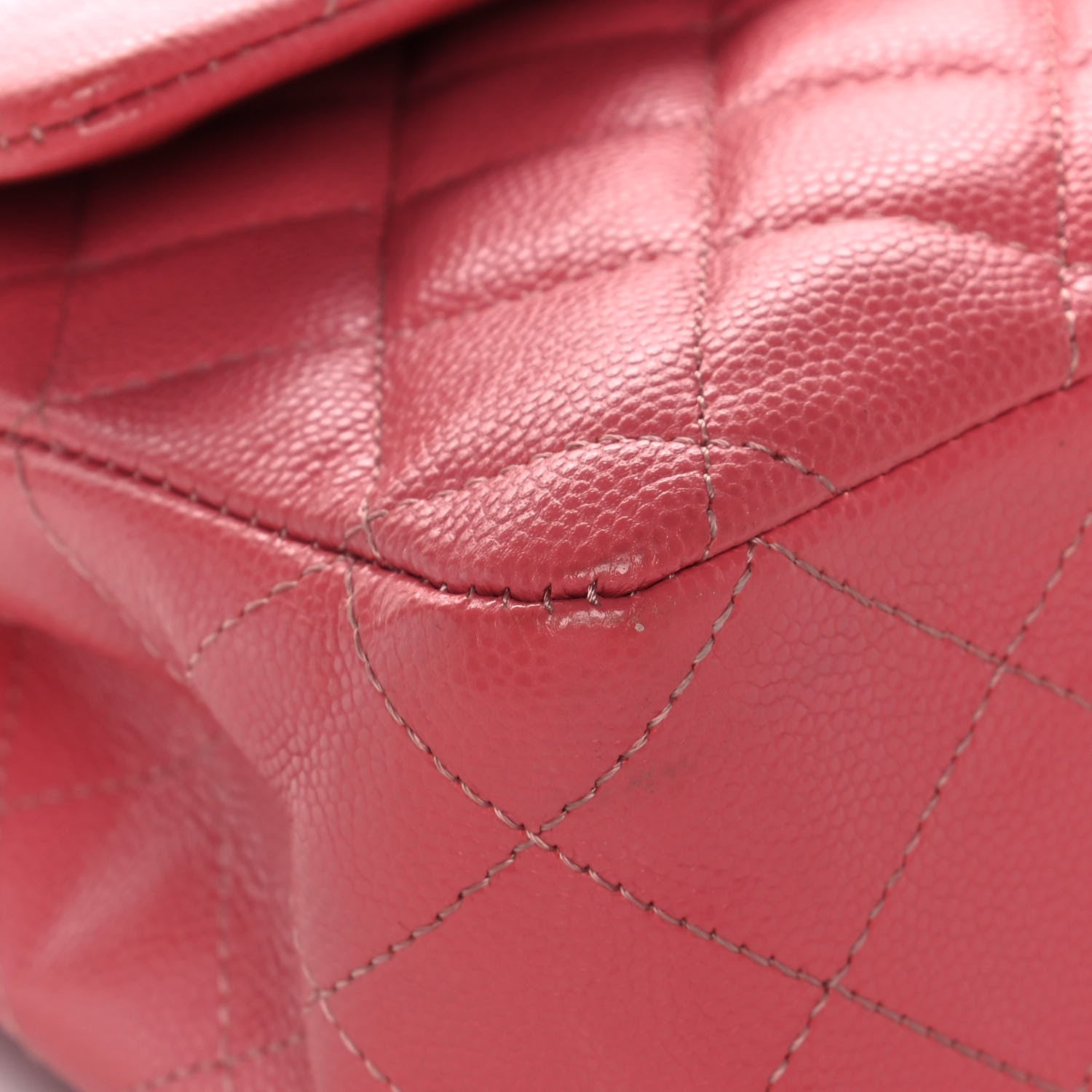 Chanel Caviar Quilted Medium Double Flap Pink 9 of 14
