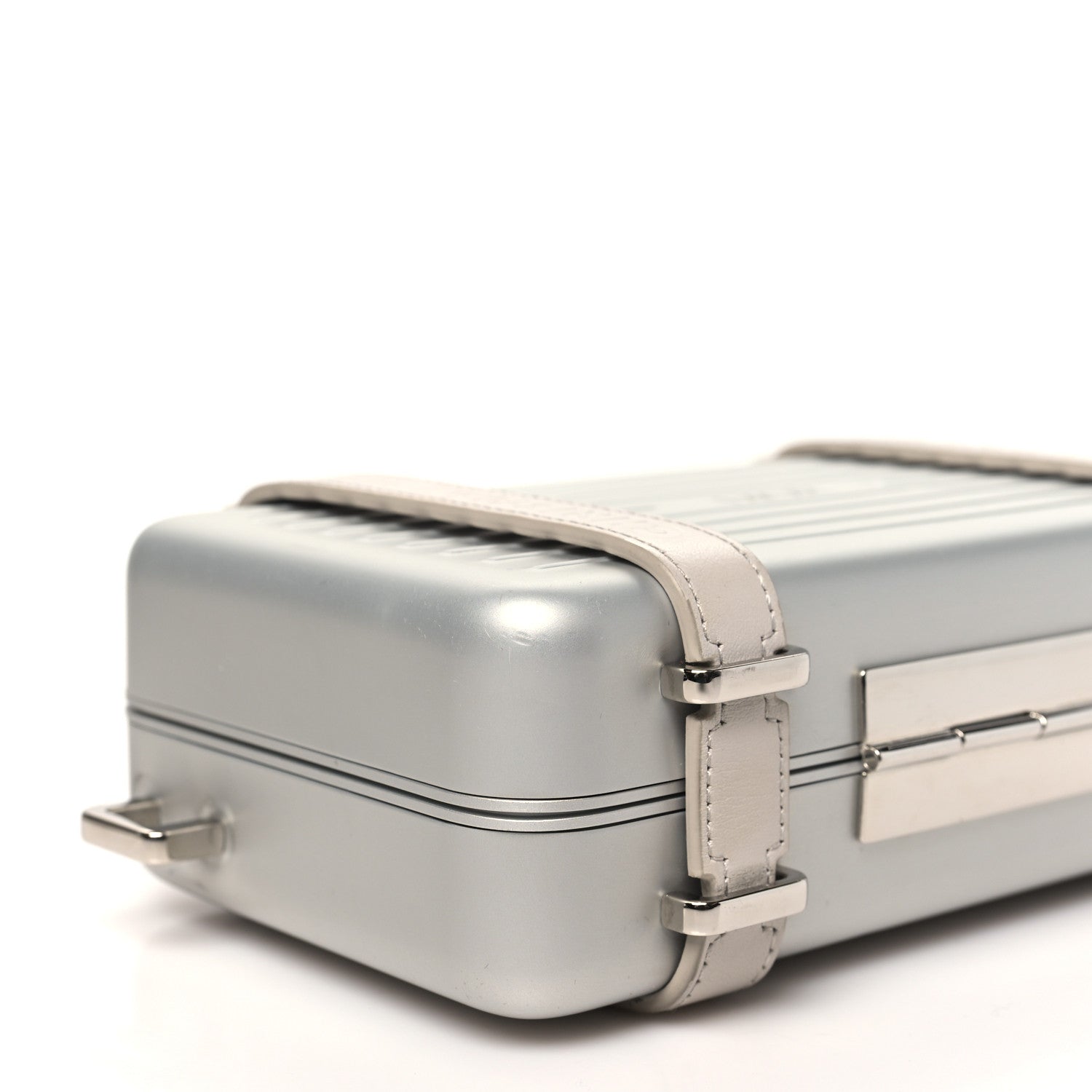 Christian Dior X RIMOWA Aluminum Personal Clutch On Strap Silver