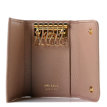 Prada Vitello Grain 6 Key Holder Cipria 7 of 12