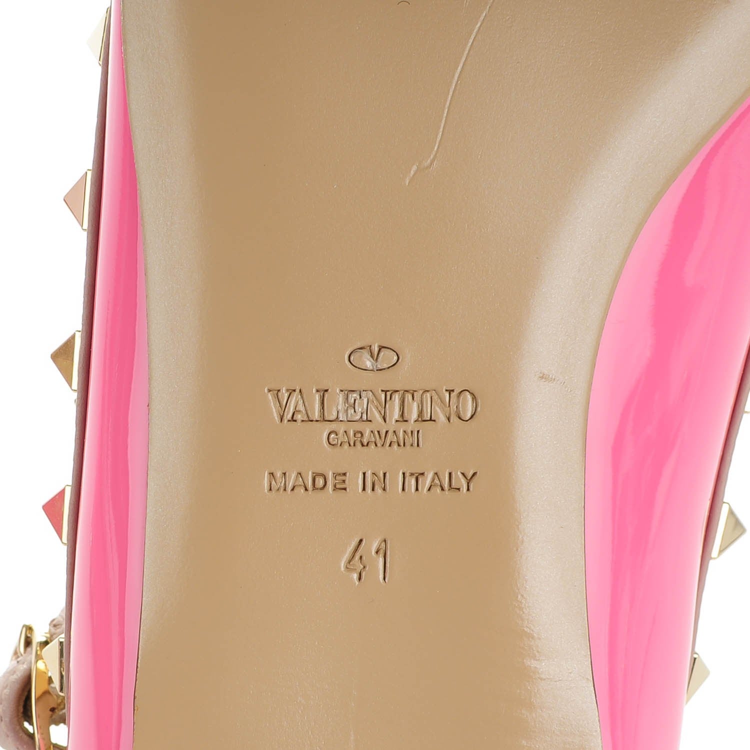 Valentino Garavani Patent Rockstud Cage Ballerina Flats 41 Ninphea Poudre 6 of 8