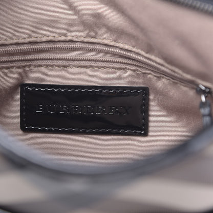 Burberry Patent Nova Check Crossbody Bag Black 6 of 13